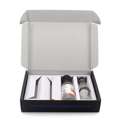Custom Logo Printed Savory Spice Hot Sauce Bottle Packaging Shipping Box
