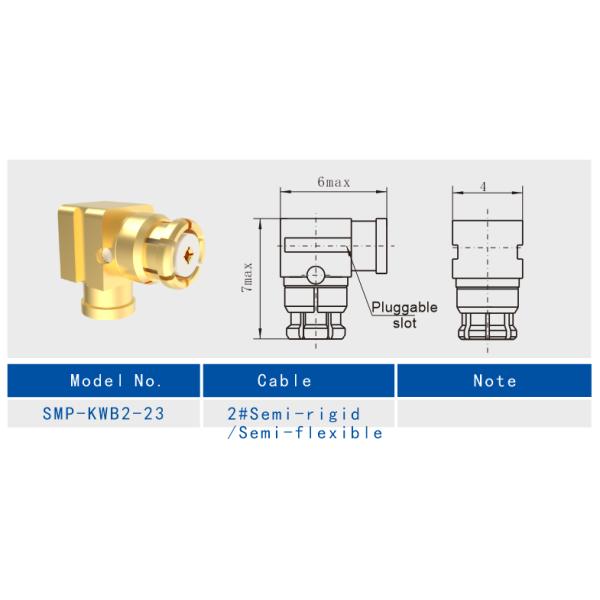 Прямая женская SMP RF соединитель латуни позолоченный 50 Ом