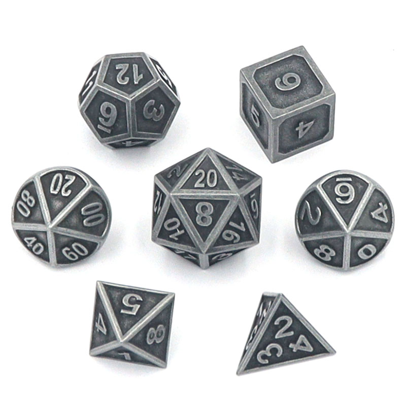 Customized Color Zinc Alloy Metal Dice with Soft Hand Feeling for DND and RPG Games