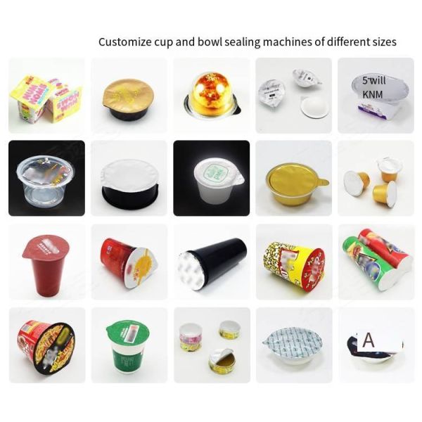 Factory Price Manual Foil Sealing Machine Semi-Auto Jar Foil Sealing Machine Plastic Bottle Cup Heat Sealer Aluminum Foil Box Sealing Machine Fast Food Takeout Packaging Box Aluminum Foil Bowl Pack
