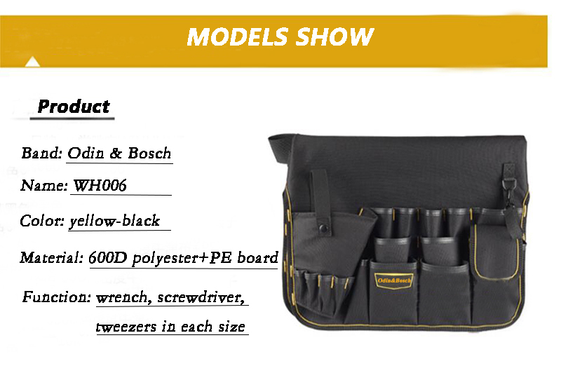 Customized Carpenter Gardening Plumber Tool Kit Heavy Duty Organizer Electrician Bucket Bag Tools