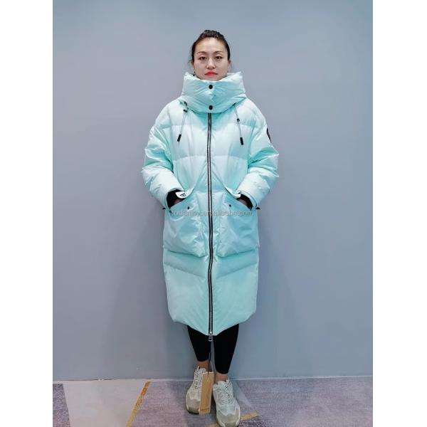 FODARLLOY F23516 Ladies Warm Hooded Cotton-padded Clothes Women Slim Long Winter Jackets Women Coats