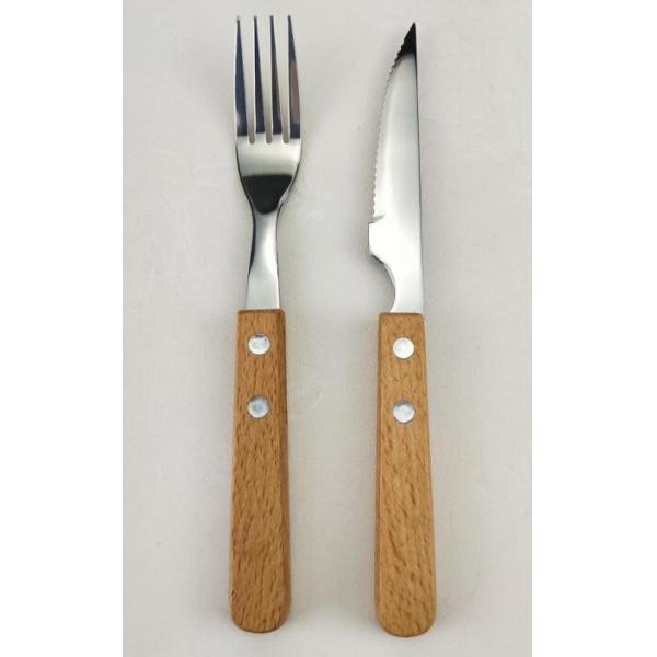 Wooden Handle Stainless Steel Steak Knife Set