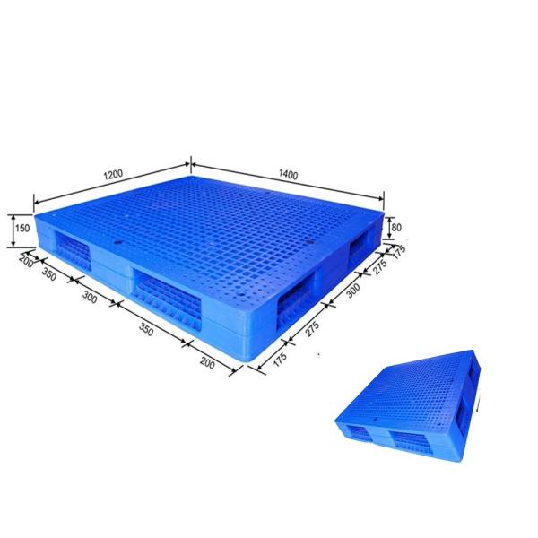 Warehouse Industrial Heavy Duty ISO Nestable Plastic Pallet 1400x1200 For Storage