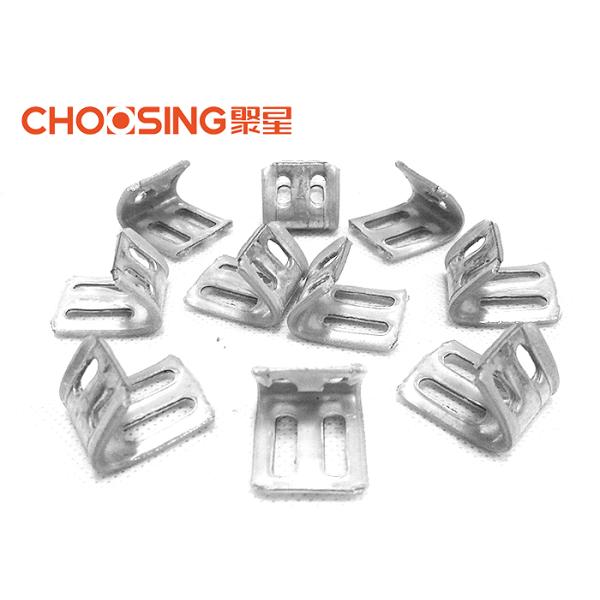 Silver Color Furniture Spring Clips High Strength Metal Zinc Plating Materials