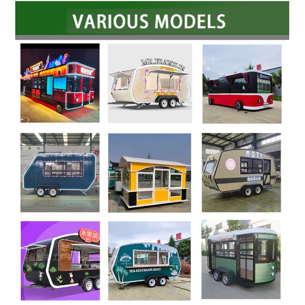 Voiture multifonctionnelle de casse-croûte de concession de nourriture de remorque de remorque mobile moyenne de concession