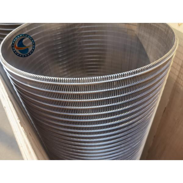 Vee Shaped Rotary Drum Wedge Wire Screen Pipe 904l Cylindrical
