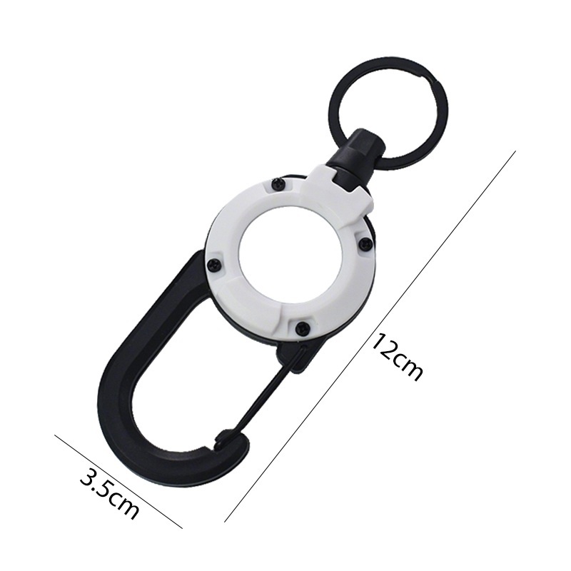 Outdoor Retractable Keychain Sublimation Blank Retractable Badge Reel Holder For Outdoor Climbing