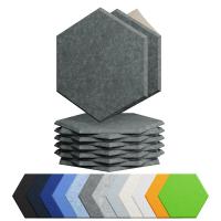 Décoration murale de panneaux acoustiques en fibres de polyester hexagonales
