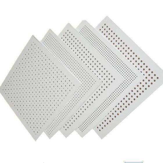 Square Acoustic Sound Absorption Gypsum Board for Partition Wall and Ceiling Solution