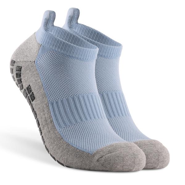 Men's Sporty Padded Ankle Soccer Socks with Regular Style and Anti Slip Grip Bottom