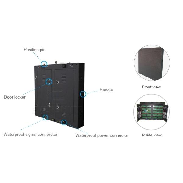 Steel / Aluminum SMD P5 Flatness Outdoor Advertising LED Video Wall 920 Hz