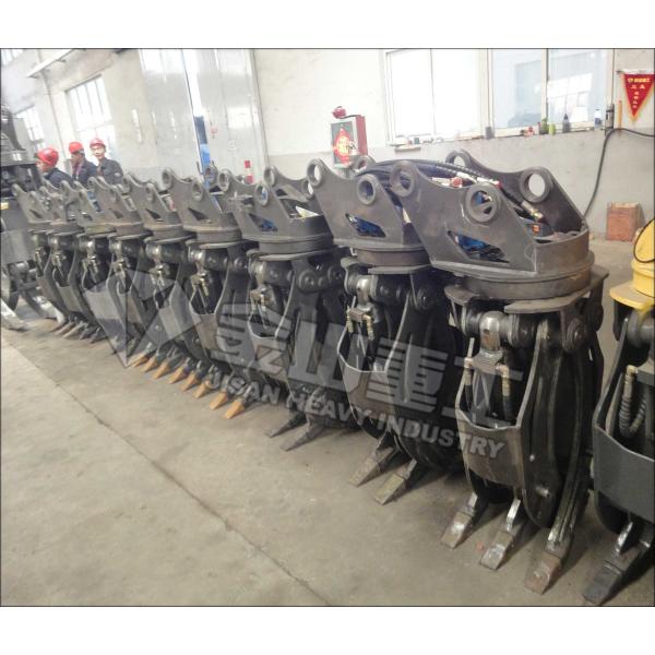 Brake Motor Hydraulic Log Grapple , Komatsu PC60 Log Grab For Excavator