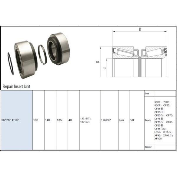 566283.H195 Truck Wheel Bearings DAF Heavy Duty Truck Bearing