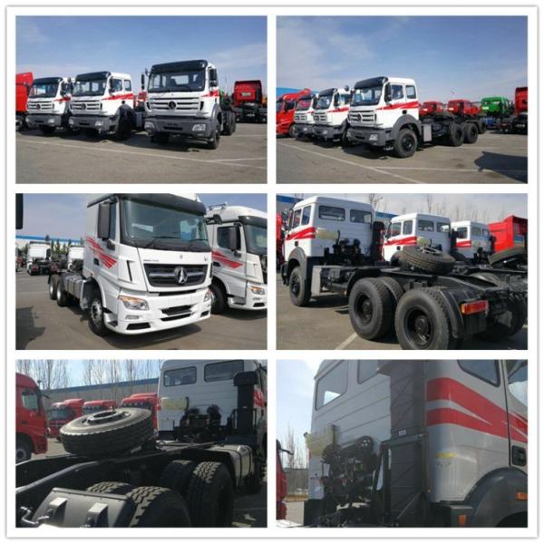North Benz Tractor Trailer Used Truck Head Beiben and 400L Aluminum Alloy Fuel Tanker