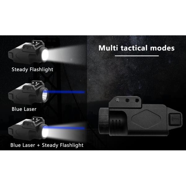 Голубой лазер корокоствольного оружия визирует тактический электрофонарь для 2 в 1 лазере оружия