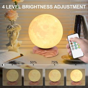 Dimmable Moon Desk Light with Ra98 Color Rendering and 10000 Lux Brightness for