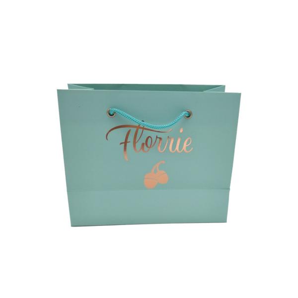 Foil-Stamping logo custom personalised paper bags for jewelry packaging