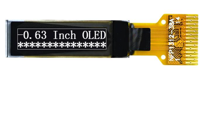 0.63 Inch Monochrome White 120x28 Pixels OLED Display Module PMOLED Screen