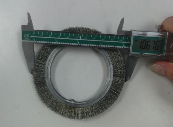 106mm Stainless Steel Wire Ring Brushes with Keyseat for Industrial Deburring