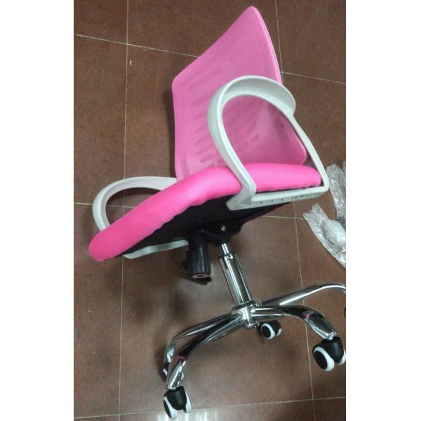 Black Basic Desk Chair , Ergonomic Mesh Office Chair Adjustable Arms Headrest