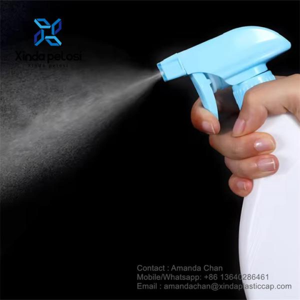 Fábrica pulverizador de gatillo de plástico azul pulverizador de gatillo de bomba pulverizador para botellas