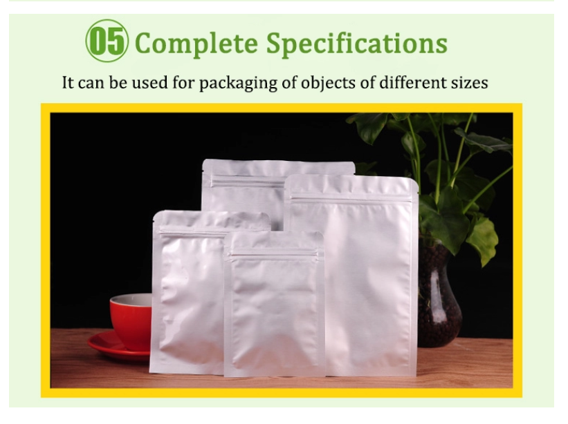 Smell Proof Standing Aluminium Foil Ziplock Pouches