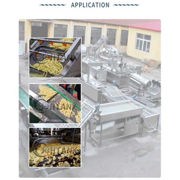 Electric Gas Frozen French Fries Production Line , Frozen French Fries Equipment