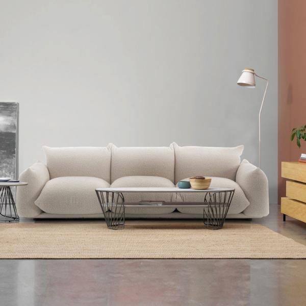 Modular Living Room Sectional Sofa 120cm 2 Seater White Cloud