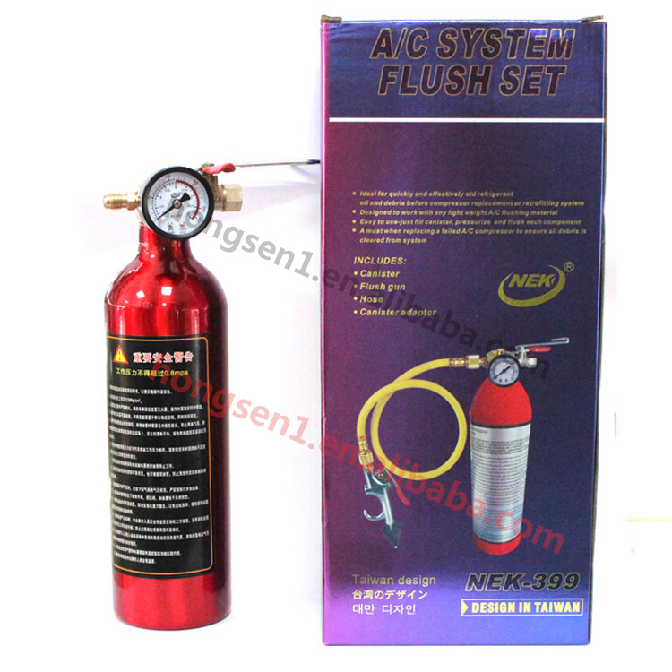 POKKA AC Flush Canister Gun Kit Portable A/C Clean Tool Set Air Conditioning System Pipe AC Flush Cleaner