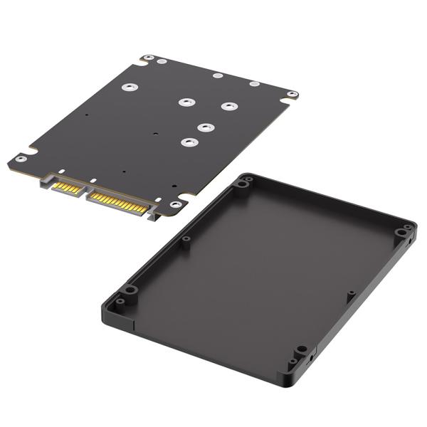 Full-size NGFF M.2 B Key/mSATA SSD to 2.5 SATA3 Адаптер 2 в 1 с пластиковым корпусом