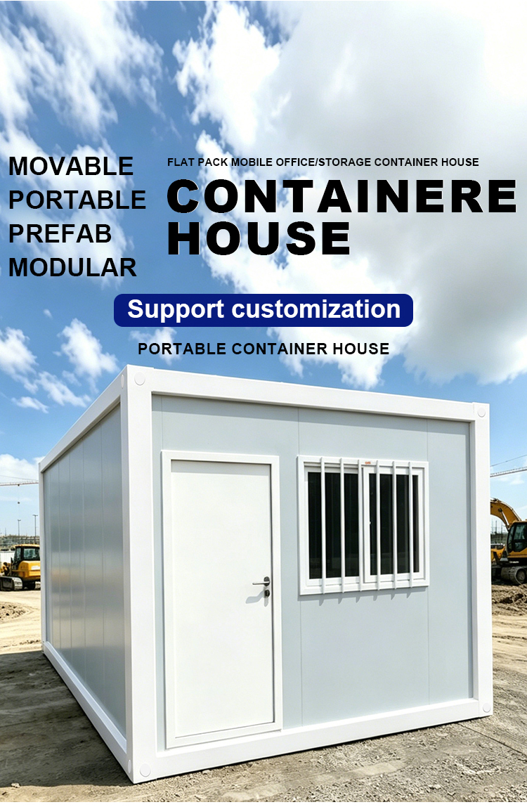 Small 10ft Expandable Prefab Modular Flat Pack Folding Design Durable Steel Frame Container House for Office Use Mobile House