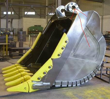 ведро экскаватора Хитачи ZX225 стали 16Mn сверхмощное