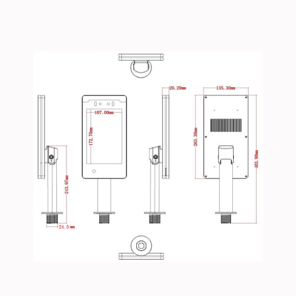 Biometric Face Recognition Access Control System IP55 With RFID Card Reader QR Code