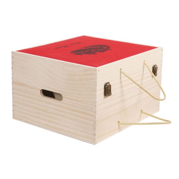 2-6 Bottles Solid Wood Wine Box for Gift Custom Order Accepted Immediately