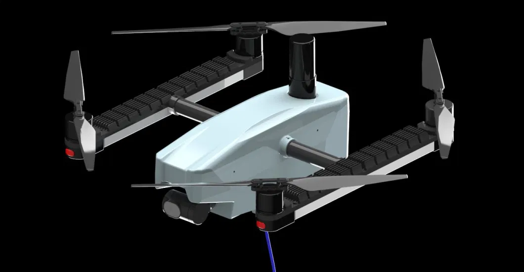 Освещение Дрон MYUAV по кабелю Tether Поставка электроэнергии непрерывно 24 часа для аварийного освещения