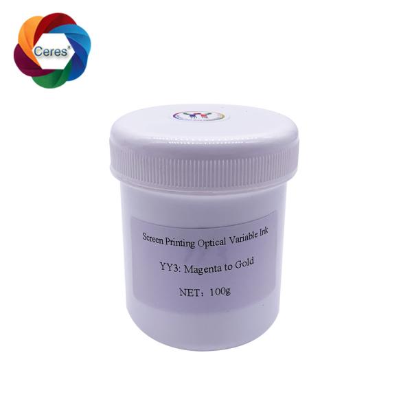YY3 Security Printing Ink Magenta Gold Paper Plastic Gravure Solvent Based Ink