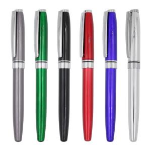 Metal Roller Ball Pen 1.0mm Bullet Tip Classic Ballpoint Pens Gel Ink Signature