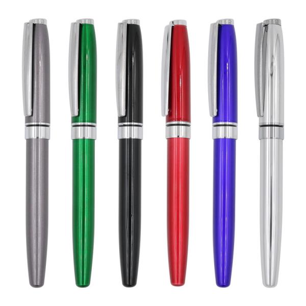 Metal Roller Ball Pen 1.0mm Bullet Tip Classic Ballpoint Pens Gel Ink Signature Pen