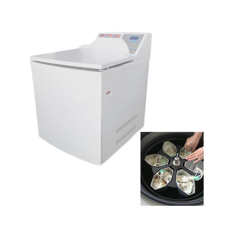 CFL8R Blood Bank Centrifuge for Blood Bags ultra Large Refrigerated Centrifuge Machine Swing Rotor with 6pcs 2400ml