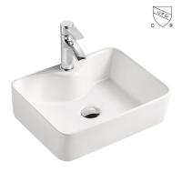 Temperatura alta 1280° que enciende fregaderos casuales rectangulares del cuarto de baño del lavabo de mano del lavado