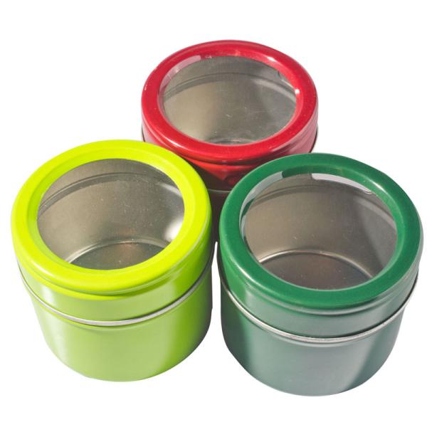 Магнитные пустые олов подарка/ясная коробка Tinplate окна с крышкой