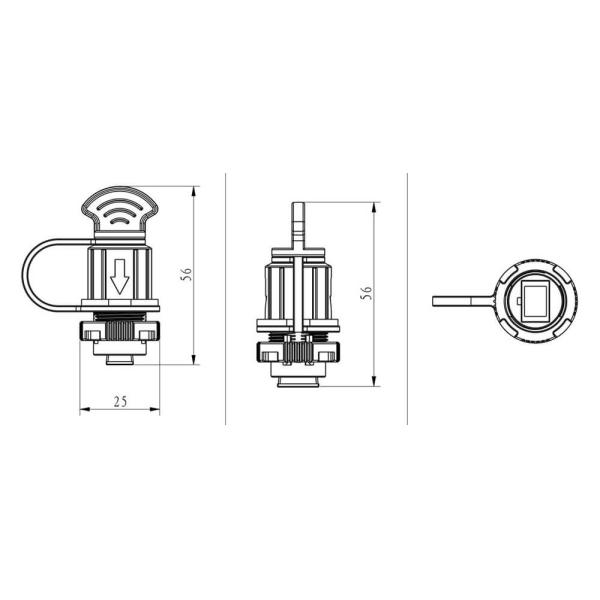 Outdoor Waterproof Fiber Optic Connector IP67 Corrosion Resistant