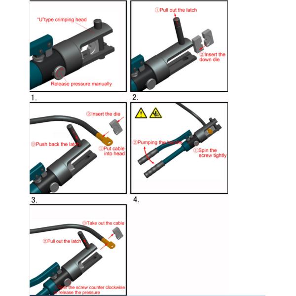 YQK -300 Manual Hydraulic Crimping Tools Cable Lug For Terminals