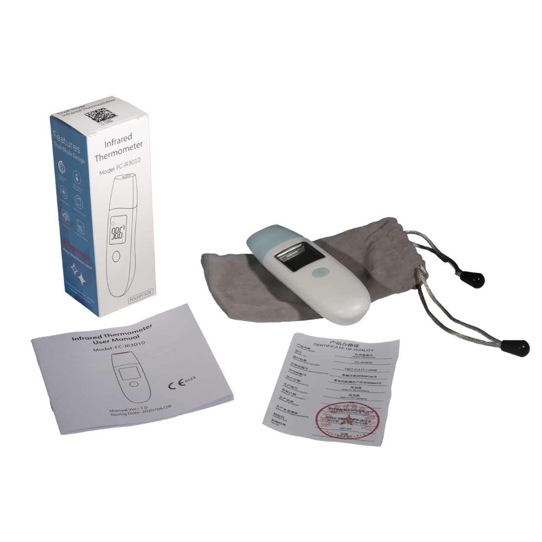 Mini Body Temp Forehead Infrared Thermometer For Non Contact Measurements