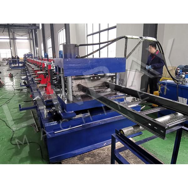 Hydraulic Punch Cable Tray Roll Forming Machine Carbon Steel  11kw