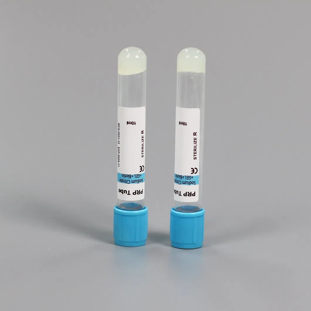 Siny Medical 10ml Sodium Citrate Gel Biotin Prp Tubes for Hair