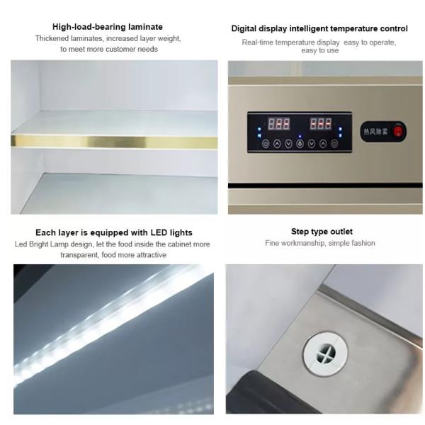 Fresh Vegetable Beverage Commercial Refrigerator Freezer Double Temperature