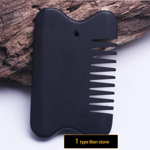 Different Shapes Obsidian Stone Guasha Comb Massager for Facial Beauty Health Care