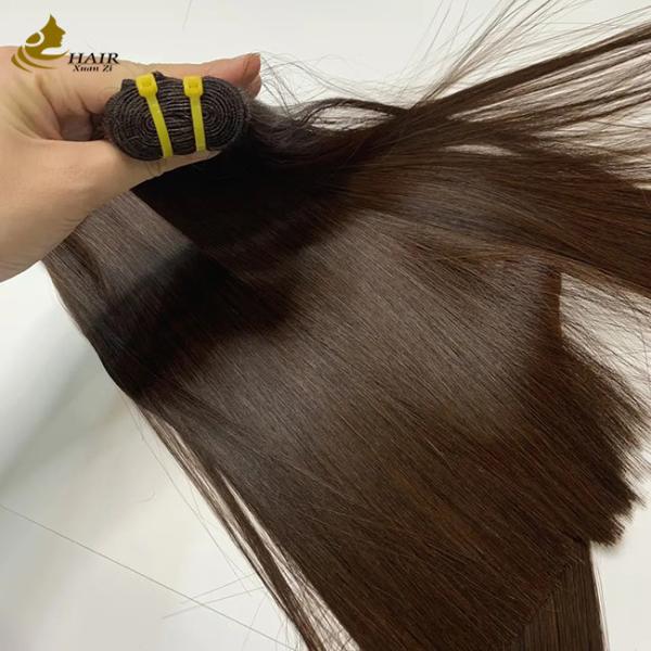 # 4 Fusões de cabelo vietnamita cabelo humano reto tecido duplo osso desenhado